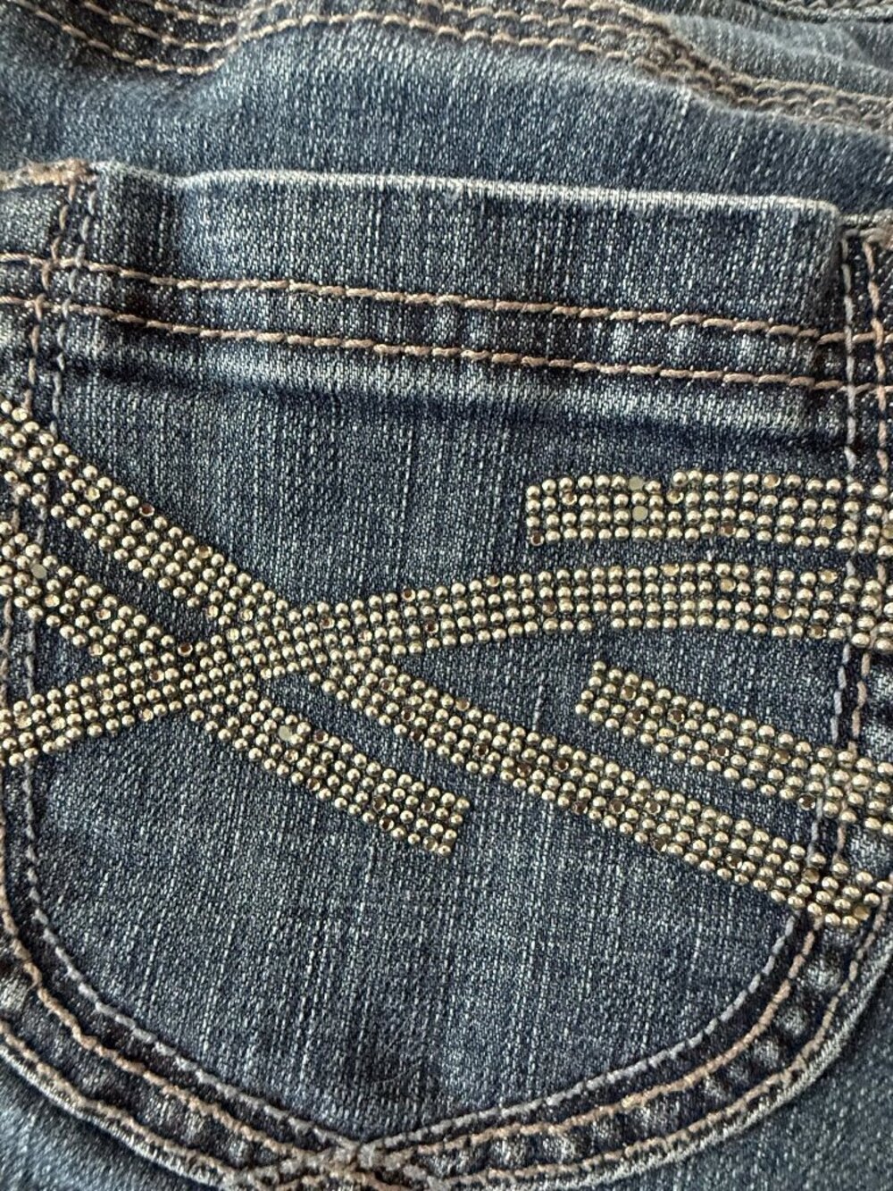 VTG Y2K Aéropostale Chelsea Bootcut Jeans Womens 9/10 Low Rise Rhinestone - Picture 7 of 12